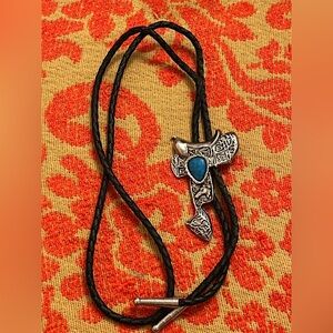 Silver and Turquoise Men’s Bolo Tie